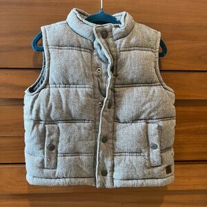 Janie and Jack Gray Quilted Vest